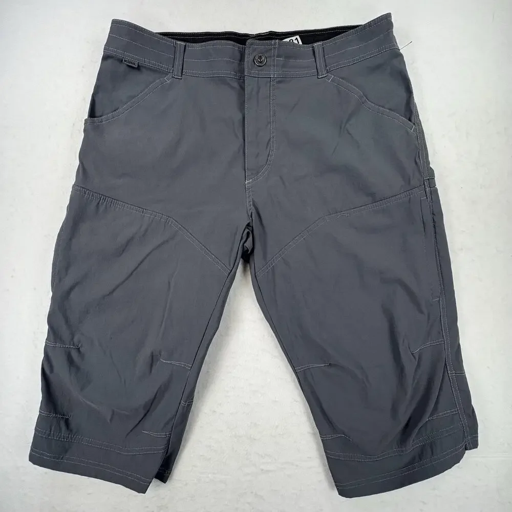 Kuhl Cargo Shorts Mens 36 Gray Stretch 17 Inseam Hiking Outdoor Travel